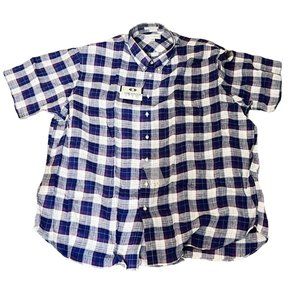 Paul Fredrick The Impeccable Plaid Non-Iron Linen Button Down Shirt Size 3XLT
